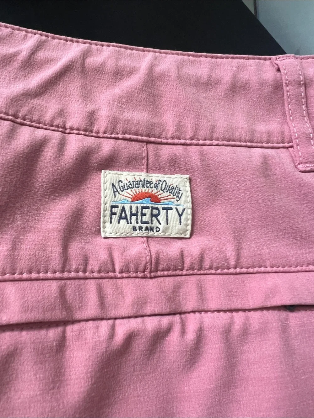 Faherty Pink Flat-Front Cotton Shorts